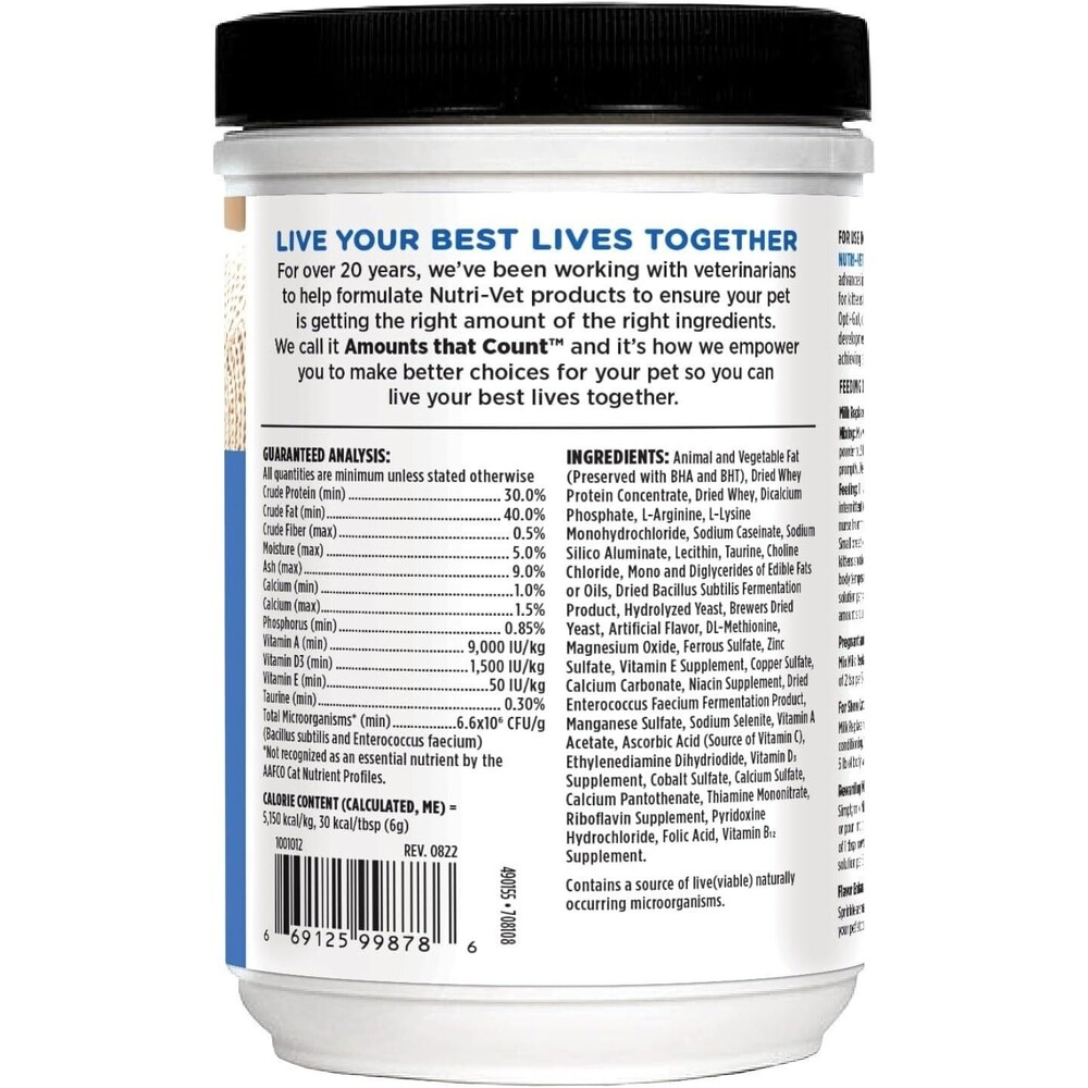 Lot of 3 Nutri-Vet Milk Replacement For Kittens, Powdered Milk, 12oz BB: 12/2026 - Picture 4 of 12
